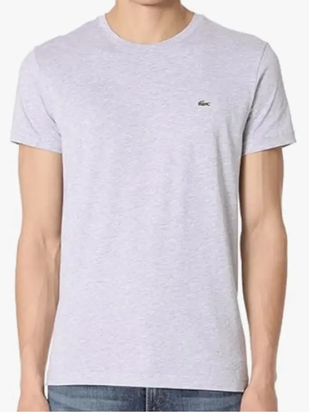 Lacoste Men's Crew Neck T-Shirt in Light Gray Heather